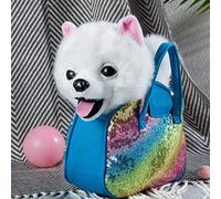 sodeber Simulation Stuffed Animal Puppy Can Bark Lovely Robot Collars Dog for Kids with Battery Control Kids Dog Toy That Barks and Walks