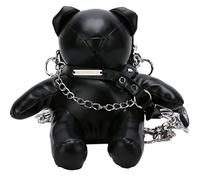 sodeber Small Crossbody Bag with Soft Inner Lining PU Leather Cute Bear Shape Phone Purse Shoulder Handbag with Chain PU Mobile Bag