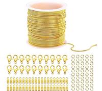 sodeber Snake Chains Link Cable Chain Necklace for W / 20Lobster Clasp 50Jump 40Connector Clasps for Jewelry Chain Necklace for Jewelry Making for Pendants for Women