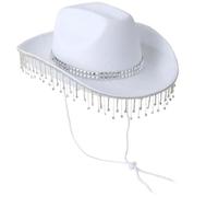 sodeber Sparkling Party Hat Heavy Crystal Rhinestones For Bachelorette Bride Actor Actress