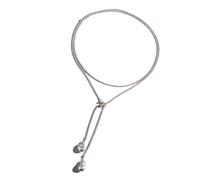 sodeber Sparkling Rhinestones Layered Necklace Stackable Jewelry Dainty Long Chain Neckchain Jewelry for Casual or Party Outfit Alloy Diamonds Necklace Elegant