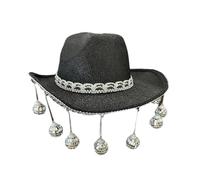 sodeber Sparkly Glitters Cowboy Hat Knight For Bachelorette Party Versatile Club Stage Birthday