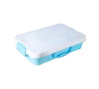 sodeber Stackable Sensory Bin Sand Tray Portable Toy Storage Case with Lid Handle for Family Beach Trip Kids Creative Play Kids Toy Storage Box