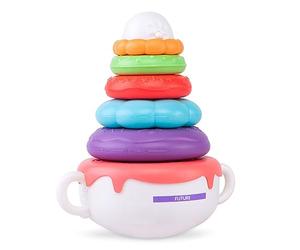 sodeber Stacking Nesting Rainbow Tower Soft Stacker Teether Squeeze for Play with Early Educational Learning Thinking Games for Kids Critical Teens Adults and Family Play Alone
