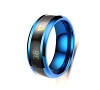 sodeber Stainless Steel Rings Intelligent Temperature Sensitivity Finger Jewelry for Couples and Health Enthusiasts Stylish Wedding Gifts