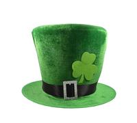 sodeber StPatrick Day Green Hat With Beard Shamrock Irish National Celebration Party Tall Festival