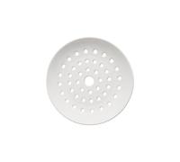 sodeber Sturdy Ceramic Plate Wide Holes Design Enhances Airflows Suitable for Various Dishes from Dim Sum to Vegetables Multiple Size Steaming Tray