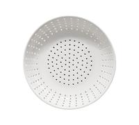 sodeber Sturdy Ceramic Plate Wide Holes Design Enhances Airflows Suitable for Various Dishes from Dim Sum to Vegetables Multiple Size Steaming Tray
