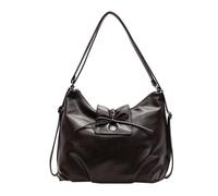 sodeber Stylish Crossbody Bag Retro Bows PU Backpack with Multiple Compartments and Adjustable Strap Shoulder for Women Shoulder