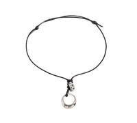 sodeber Stylish Hollow Circular Pendant Necklace Sturdy Alloy Clavicle Chain For Fashion