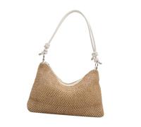 sodeber Stylish Woven Beach Bag Lightweight and Practical Handbag Shoulder Casual Crossbody Purse for Shopping or Travel City Shopping