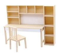 sodeber Tiny Study Desk 1/12 Miniature Model Realistic Dollhouses Accessory Creative Scene Building for Adults Miniature Furniture