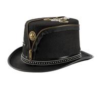 sodeber Victorian Top Hat Punk Dark Series With Metal Gear Cosplay Accessory Headwear For Costume Event