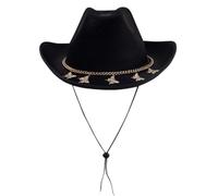sodeber Wide Brim Cowboy Hat Knight For Bachelorette Party Music Festival Versatile Club Stage Photo Props
