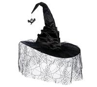 sodeber Women Witch Caps Wizard Hat Cosplay Party Headwear Halloween Costume Carnivals Pointed With