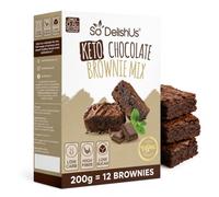 SoDelishUs Keto Chocolate Brownie Mix 200g, Vegan, Low Carb, High Fibre