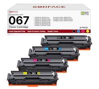 SODFACE 067 067H Toner Set Compatible for Canon 067 067H for Canon i-SENSYS MF655Cdw MF657Cdw MF656Cw ImageCLASS LBP633Cdw LBP632Cdw LBP631Cw (Black Cyan Yellow Magenta, 4-Pack)