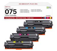 SODFACE 075 Toner Cartridge Set for i-SENSYS LBP647Cdw Printer 075 075H | Compatible with Canon 075 075H ImageCLASS MF662Cdw MF663Cdw MF665Cdw LBP646Cdw LBP647Cdw (Black Cyan Yellow Magenta, 4-Pack)