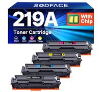 SODFACE 219A MFP 3302FDWG Toner Compatible with HP 219X 219A Toner for HP Color Laserjet Pro MFP 3302SDWG 3302FDNG 3202DW 3302FDW 3302SDW 3302FDN 3202DN (1 Black 1 Cyan 1 Yellow 1 Magenta with Chip)