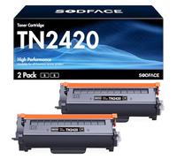 SODFACE TN2420 TN-2420 Compatible Toner Cartridges for Brother DCP-L2530DW Toner TN2410 TN-2410 for HL-L2350DW HL-L2370DN HL-L2357DW DCP-L2510D HL-L2375DW MFC-L2710DW HL-L2310D (2 Black)