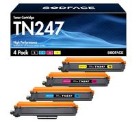 SODFACE TN247 Toner Cartridges Compatible for Brother TN243 TN243 CMYK Value Pack Compatible with L3550CDW L3510CDW L3210CW L3230CDW L3270CDW L3750CDW L3710CW(Black Cyan Magenta Yellow,4-Pack)
