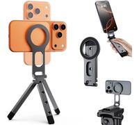 SODI Magnetic Phone Tripod Stand for iPhone - Strong Magnet Foldable Cell Phone Stand for Vlog, Gym, Travel Essentials, Mini Tripod Phone Stand Compatible with iPhone 17 16 15 14 13 12 Series