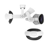 SODI Vision Pro VR Head Strap for Apple Vision Pro, Weight-Balanced Comfort, Pressure-Reducing, One-Button Retractable, Dual Knob Adjustment, Easy Installation, Wider Head Fit (white)