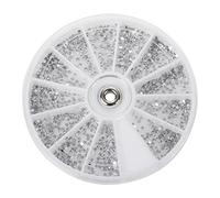 Sodial® Carousel Glitter Diamanté Silver Crystal 1.5 mm Nail Art Decorations