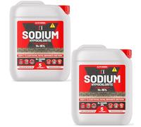 Sodium Hypochlorite 10L (2X5L) - High Strength (14-15%) Brick, Driveway & Patio Cleaner - | Bleaching Agent | Odour Removal | Black Spot Removal & More