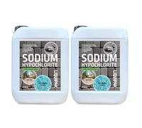 Sodium Hypochlorite 9.9% 2x5L - Powerful Patio Cleaner & Black Spot Remover | For Water Purification & Odour Removal | Outdoor Surface & Swimming Pool Treatment