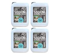 Sodium Hypochlorite 9.9% 4x5L - Powerful Patio Cleaner & Black Spot Remover | For Water Purification & Odour Removal | Outdoor Surface & Swimming Pool Treatment