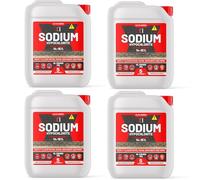 Sodium Hypochlorite Patio Cleaner 4 x 5 litres of Industrial-Strength Algae & Black Spot Remover - Powerful Driveway & Paving Cleaner - Professional Outdoor Cleaning Solution for Concrete