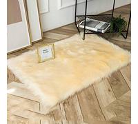SODKK Plush Rugs Beige 60 x 80 cm Rugs Blanket Footcloth, Velvet Rubber Backing Kitchen and Bathroom Mat Rug