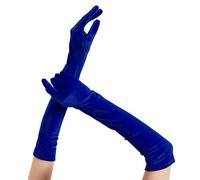 sodknow Long Velvet Gloves Elbow Length, blue, 53.34 cm