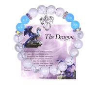 SODLYUE Dragon Bracelet Jewelry Inspiration Gift for Dragon Lover Dragon Spirit Animal Gift, White