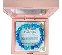 SODLYUE Dragonfly Bracelet for Women Dragonflies Lover Gifts Jewelry for Her Best Friend Sister Women, Blue, Stone, no gemstone