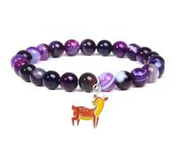 SODLYUE Horse Gifts for Women, Elephant Gifts for Women, Horse Elephant Sika Deer Bracelets, Horse Lover Gifts Natural Stone Jewelry Inspirational Gifts for Granddaughter Daughter Niece, 7.5 inches