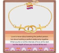 SODLYUE Lesbian Bracelet, Lesbian Pride Gifts, LGBT Pride Jewelry for Couples,Girlfriend, Anniversary, Birthday, Wedding