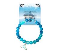 SODLYUE Orca Bracelet for Women, Dolphin Gifts for Women Girls, Orca Dolphin Lover Gifts, Orca Inspiration Gifts Good Luck Gifts for Her, Friendship Bracelet Dolphin Bracelet Jewelry, 6.5 inches - 7.5