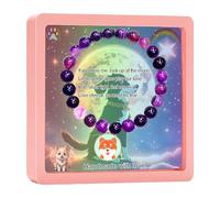SODLYUE Pet Memorial Gifts, Dog Memorial Gifts Bracelet for Beloved Dog Husky,8MM Amethyst Pet Sympathy Bracelet for Women Who Loss of Pets,Dog Bereavement Sympathy Gift