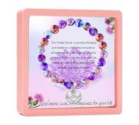 SODLYUE Sympathy Gifts for Loss of Loved One, Scottish Gifts Bracelet for Women, Memorial Bereavement Gifts for Loss of Husband Mom Dad Son Daughter, Forget Me Not Butterfly Memorial Bracelet, Stone