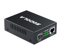 SODOLA 10GbE SFP+ Media Converter| RJ45 to SFP+ Transceiver | 100KM Fiber Support | Plug & Play | Port Lightning Protection 10Gb Ethernet Transceiver, (SFP Modules NOT Included)