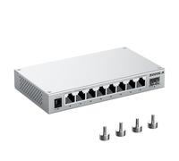 SODOLA 8 Port 2.5Gb Network Switch with 10G SFP+, Aluminum Alloy Cooling & Magnetic Mounting, Multi-Gigabit Unmanaged Ethernet Switch, Ethernet Splitter for Office Home, Plug & Play, Fanless Silent