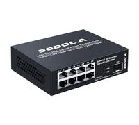 SODOLA Unmanaged 9 Port 2.5Gb Ethernet Switch, 8x 2.5G Base-T Ports, 1x 10G SFP+, Plug & Play, Fanless Multi-Gigabit Network Switch Ethernet Splitter for Wireless AP, NAS, PC
