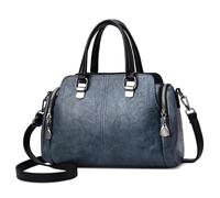 SODOLLEE Handbag for Women Elegant Top Handle Bag Ladies Shoulder Bag PU Leather Crossbody Bag with Multiple Pockets for Work Business Dating Blue