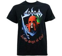 Sodom Band in The Sign of Evil Thrash Metal Mens T Shirt Funny Top Tee Camiseta Short-Sleeve Black Black M