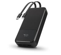 SOEBOJ Portable Charger 2000Mah with 2 Built-in Cable,22.5W Power Bank Fast Charging,Travel Essentials Battery Pack,Digital Display Compatible with iPhone 16 15 14 13 Samsung Android Phone Etc