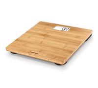 Soehnle Bamboo Natural Digital Personal Bathroom Scales; Real Bamboo - pleasant to stand on, Easy Read 3.5cm Digits Precision, Select KG, LB, St; Auto on/off; Thin Stable design; 63844