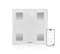Soehnle Shape Sense Connect Lite body analysis scale, bathroom scale with app connection, scale for body weight, fat, water and muscle percentage, weighing scale with LED display, white
