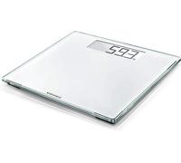 Soehnle Style Sense Comfort 100, Bathroom Scales, White Weighing Scales, Safety Glass Digital Scales for Body Weight, Body Scale Weighing in kg, lb and st with Large 3.5 cm Display